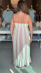 TCEC Sweet Stripe Maxi Dress - Fleur - De - Lis Boutique