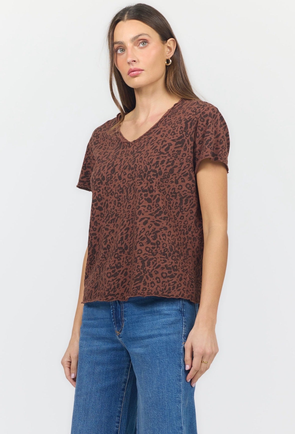Dear John Vanya Top Brown Leopard - Fleur-De-Lis Boutique