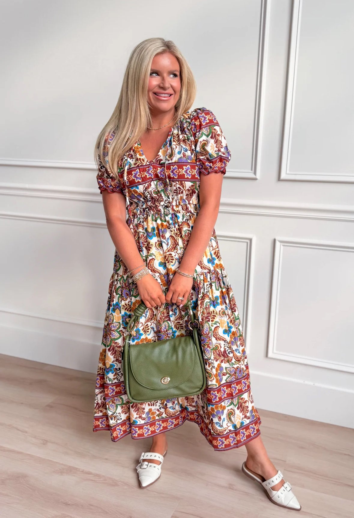 Meet Me In Santorini Regal Tapestry Maxi Dress - Fleur - De - Lis Boutique