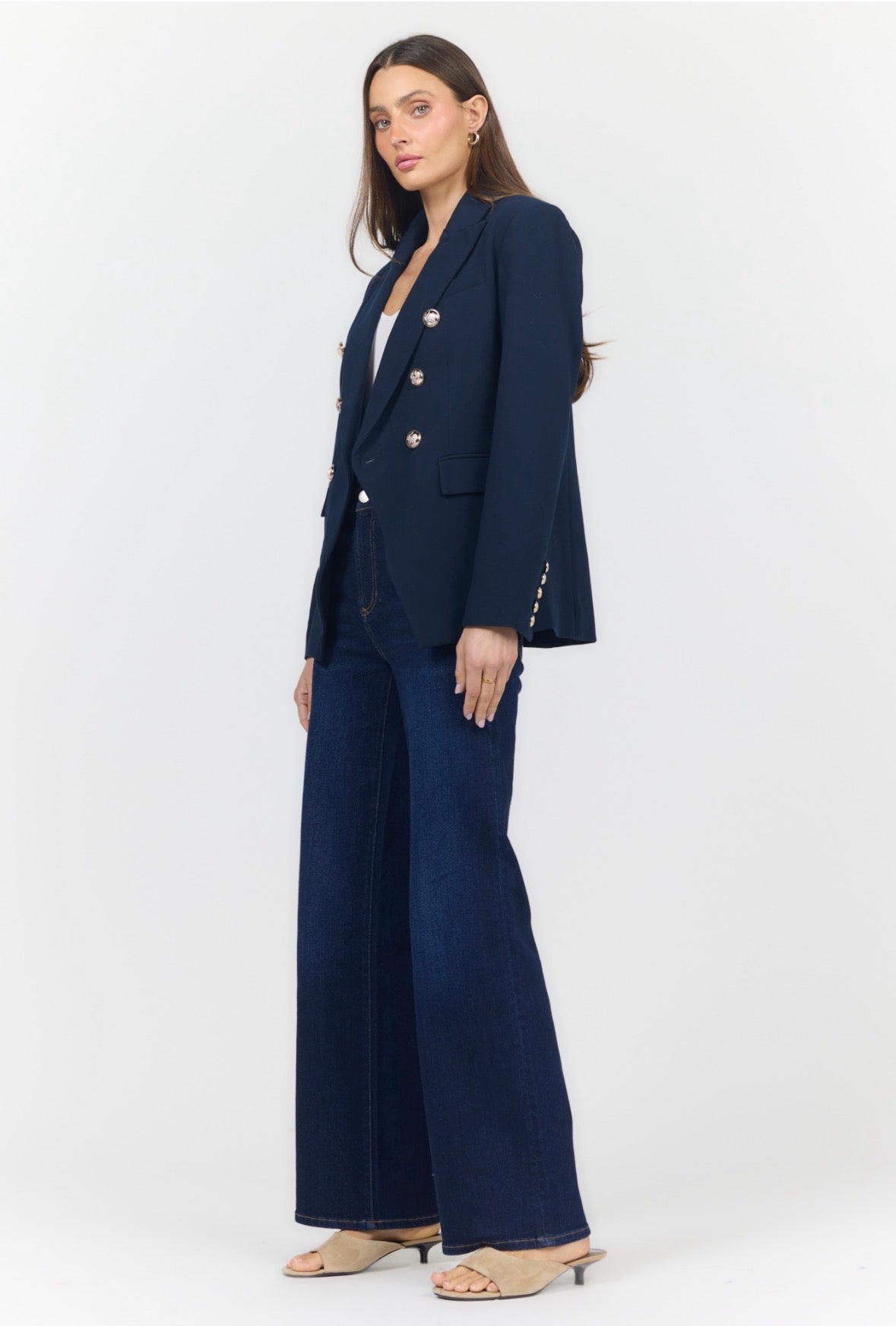 Dear John Rowena Blazer Navy - Fleur-De-Lis Boutique
