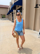Another Love Dakota Top Blue Marina - Fleur - De - Lis Boutique