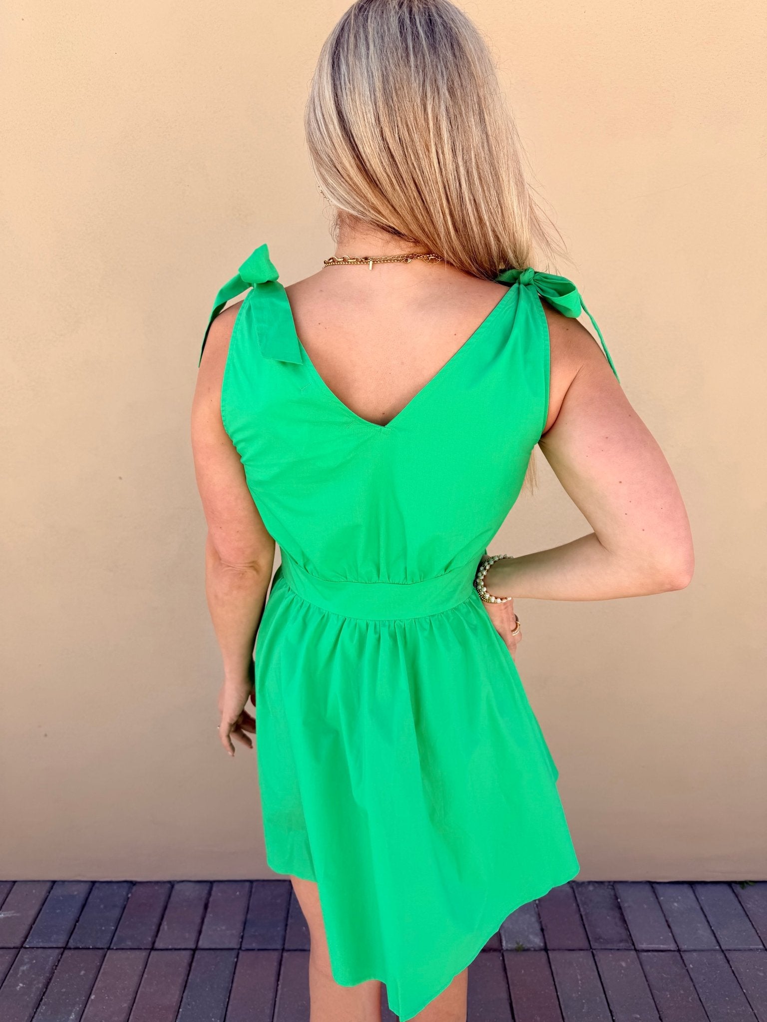 Meet Me In Santorini Green Poplin Short Dress - Fleur - De - Lis Boutique