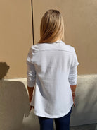 Bobi Los Angeles Studded Cardigan White - Fleur - De - Lis Boutique