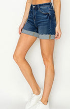 Risen High Rise Cuffed Shorts - Fleur - De - Lis Boutique