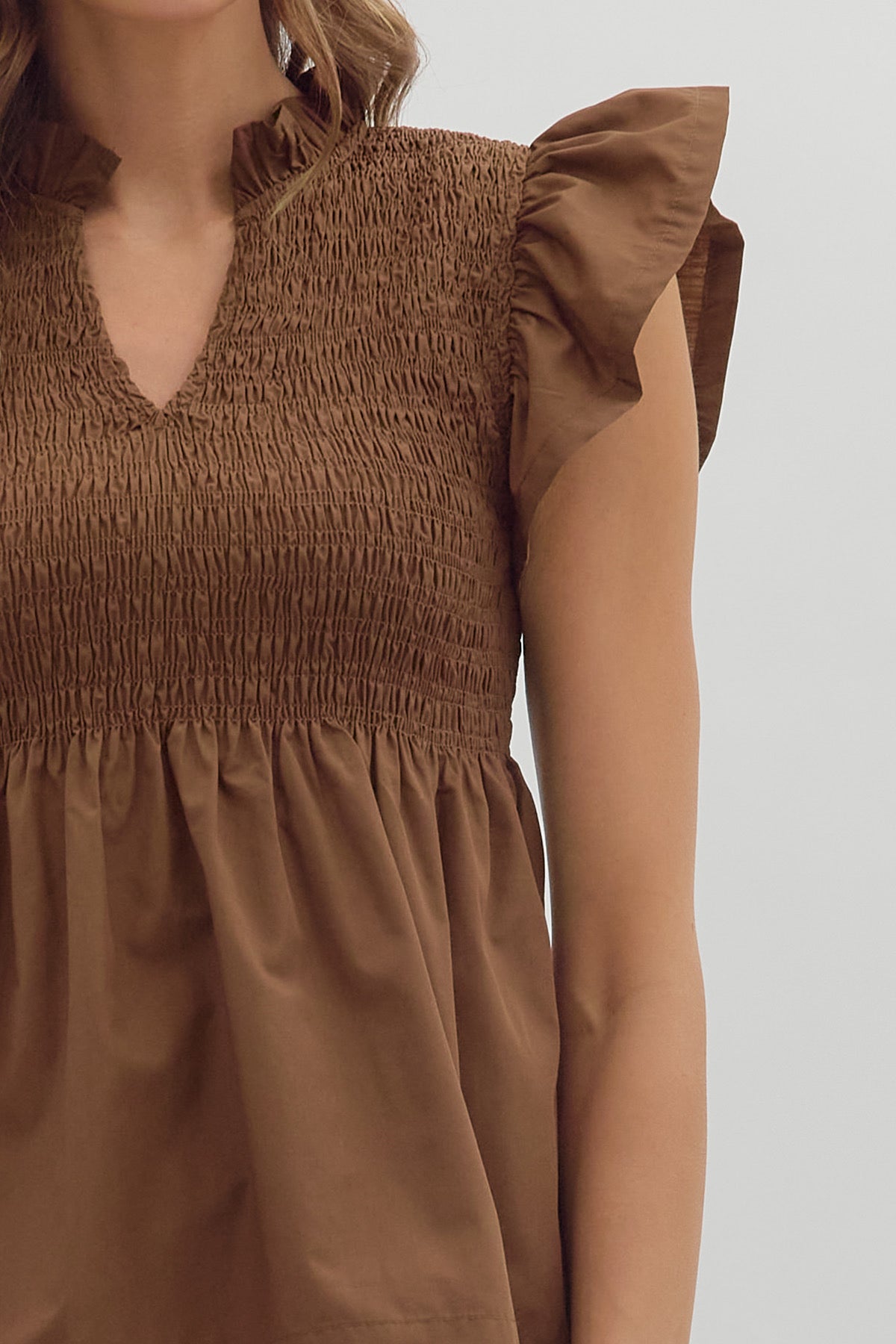 Milan Top in Coffee - Fleur - De - Lis Boutique