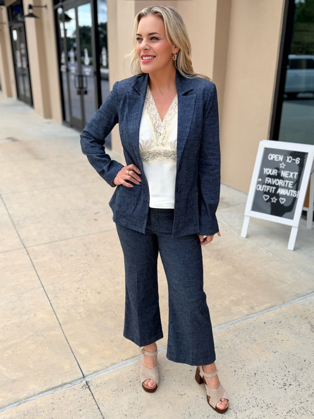 Level 99 Lennox Blazer Stargazer New Ozone - Fleur-De-Lis Boutique