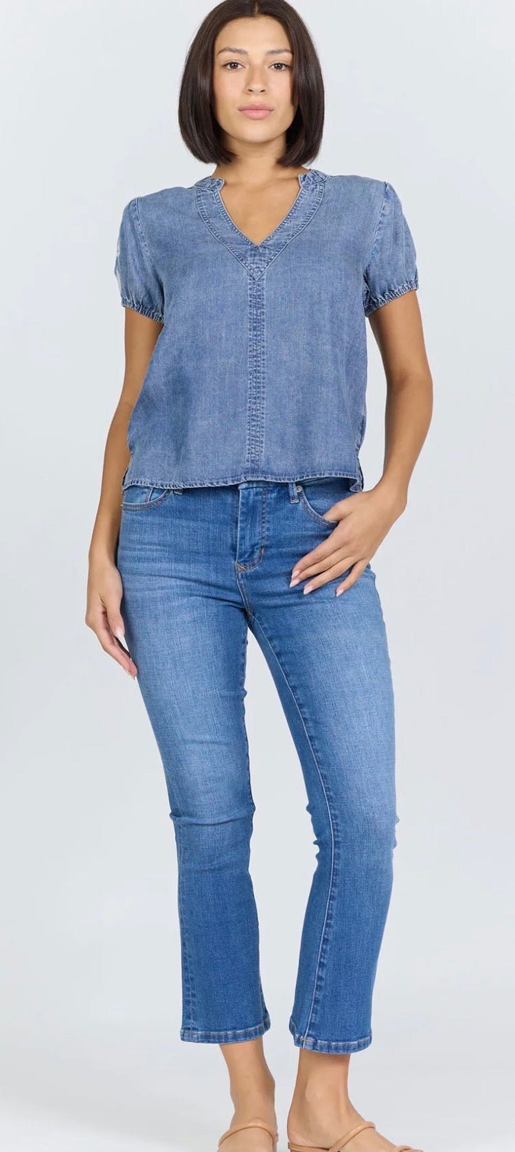 Dear John Chaya Top Blue Steel - Fleur - De - Lis Boutique
