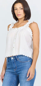 Dear John Ada Top White - Fleur - De - Lis Boutique