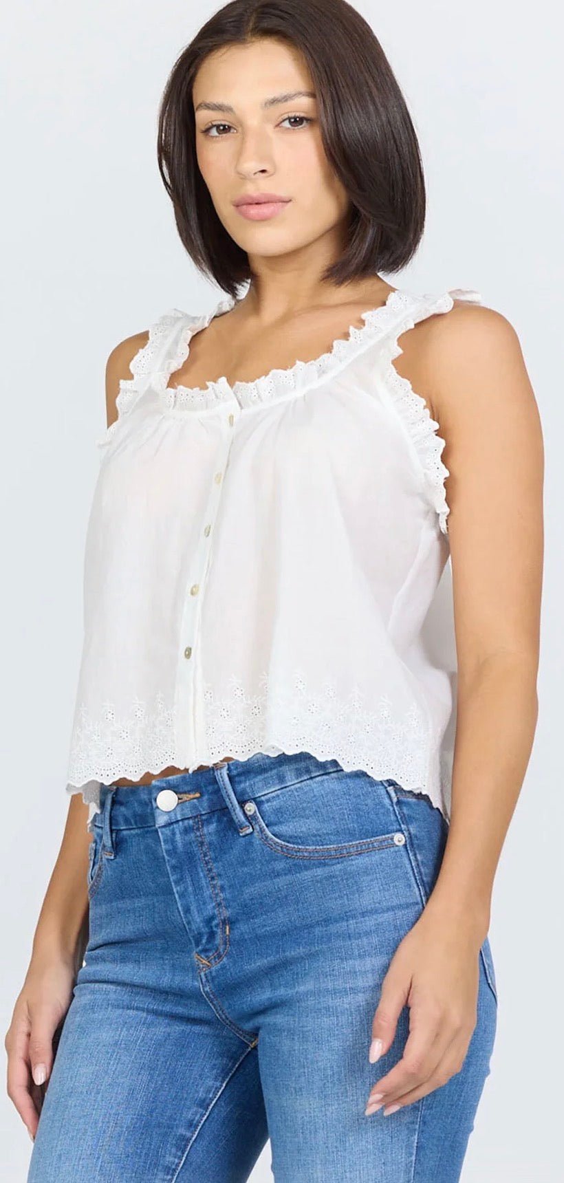 Dear John Ada Top White - Fleur - De - Lis Boutique