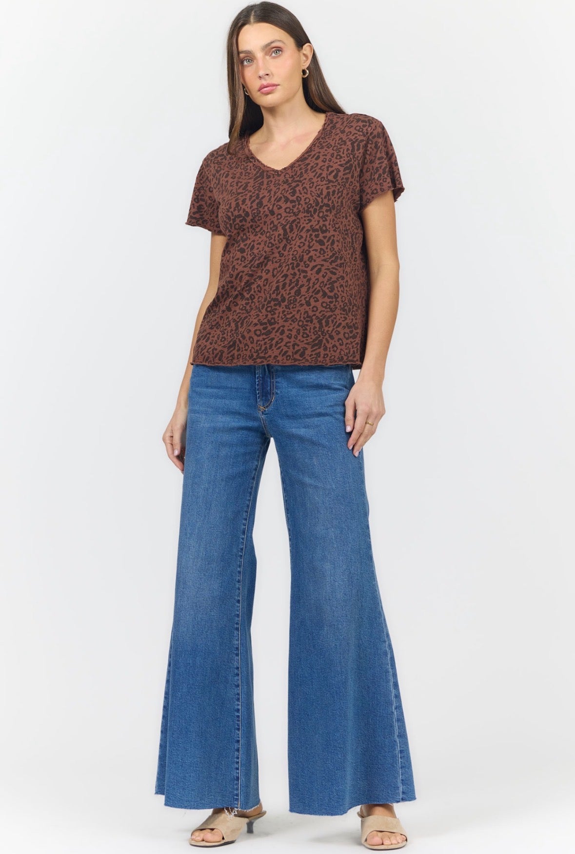 Dear John Vanya Top Brown Leopard - Fleur-De-Lis Boutique