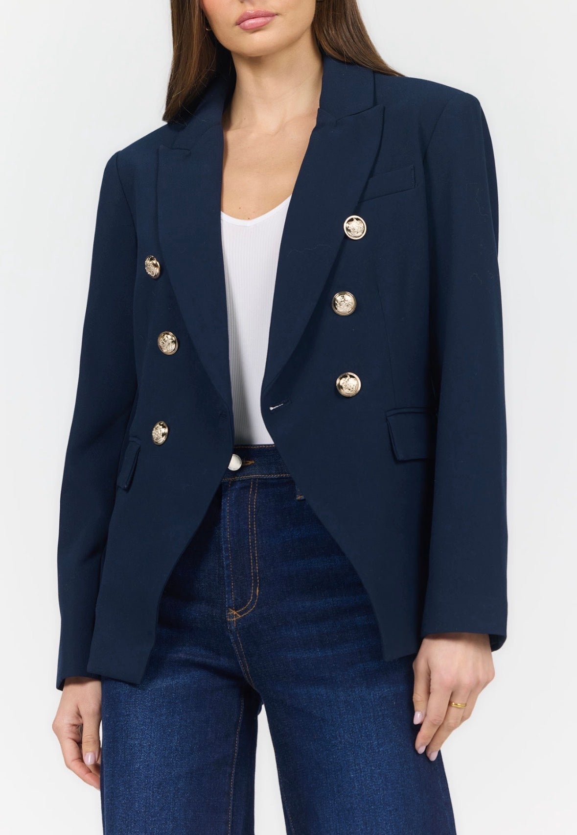 Dear John Rowena Blazer Navy - Fleur-De-Lis Boutique