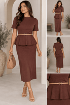 Sincerely Ours Penny Knit Top Mocha - Fleur-De-Lis Boutique