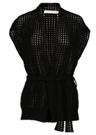 Bishop & Young Coastal Belted Cardigan Black - Fleur-De-Lis Boutique