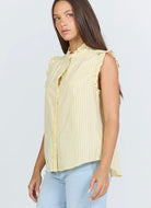 Dear John Lucia Top Lemon Stripe - Fleur - De - Lis Boutique