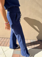 Bobi Los Angeles Wide Leg Pant Indigo - Fleur - De - Lis Boutique