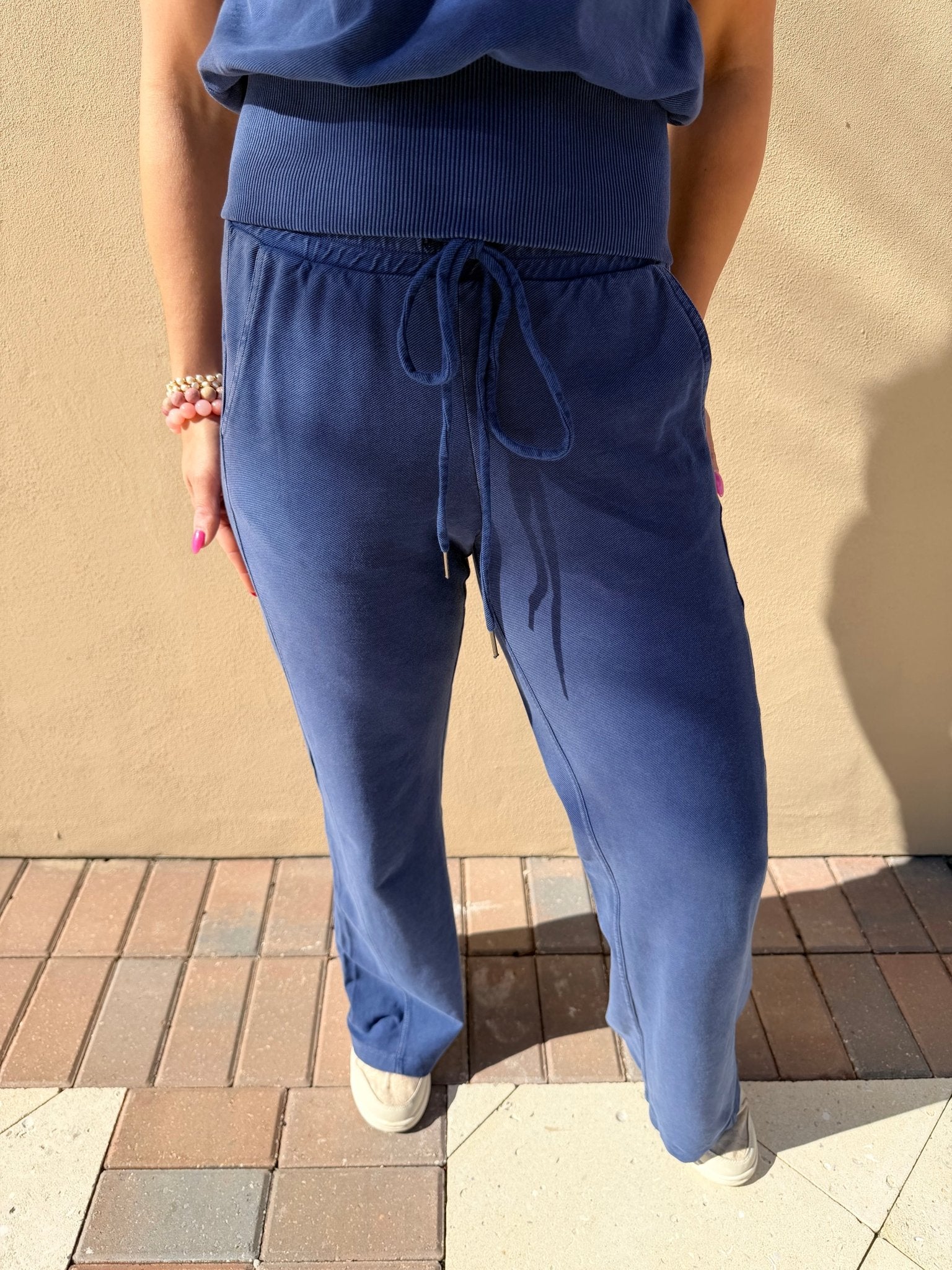 Bobi Los Angeles Wide Leg Pant Indigo - Fleur - De - Lis Boutique