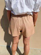 THML Stripe Shorts Beige - Fleur - De - Lis Boutique