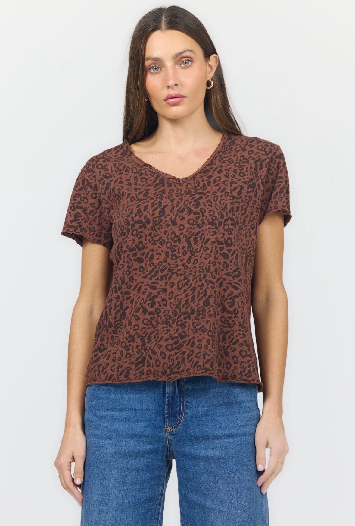 Dear John Vanya Top Brown Leopard - Fleur-De-Lis Boutique