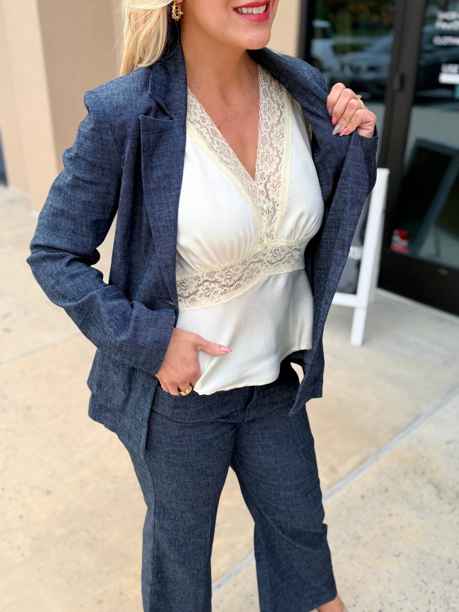 Level 99 Lennox Blazer Stargazer New Ozone - Fleur-De-Lis Boutique