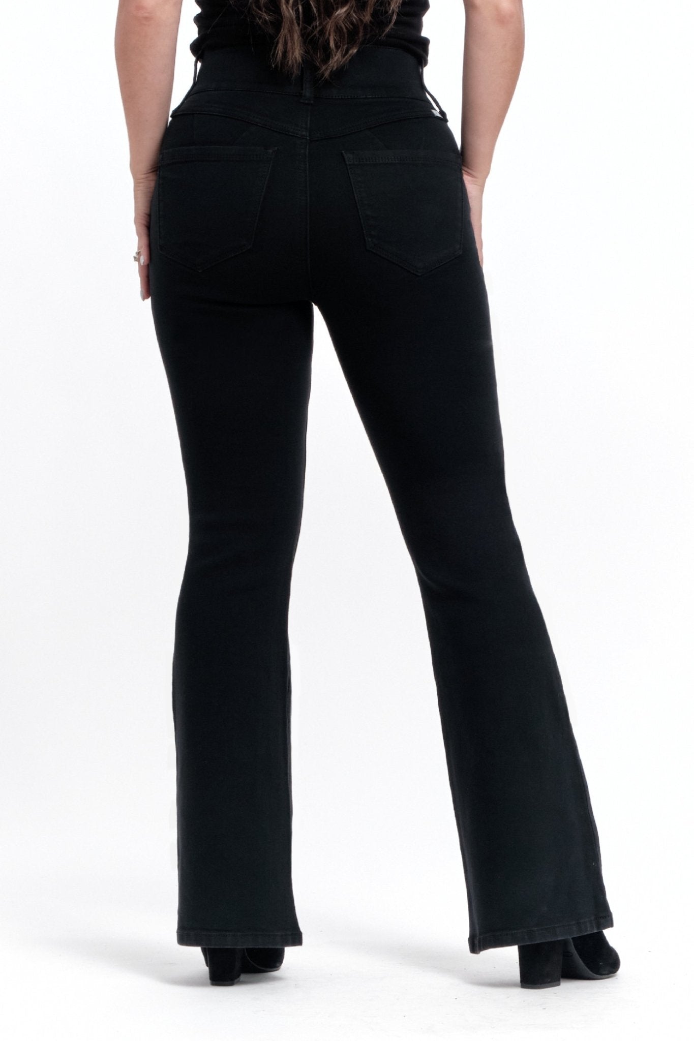 High Rise Shapewear Wide Leg Jeans - Fleur - De - Lis Boutique