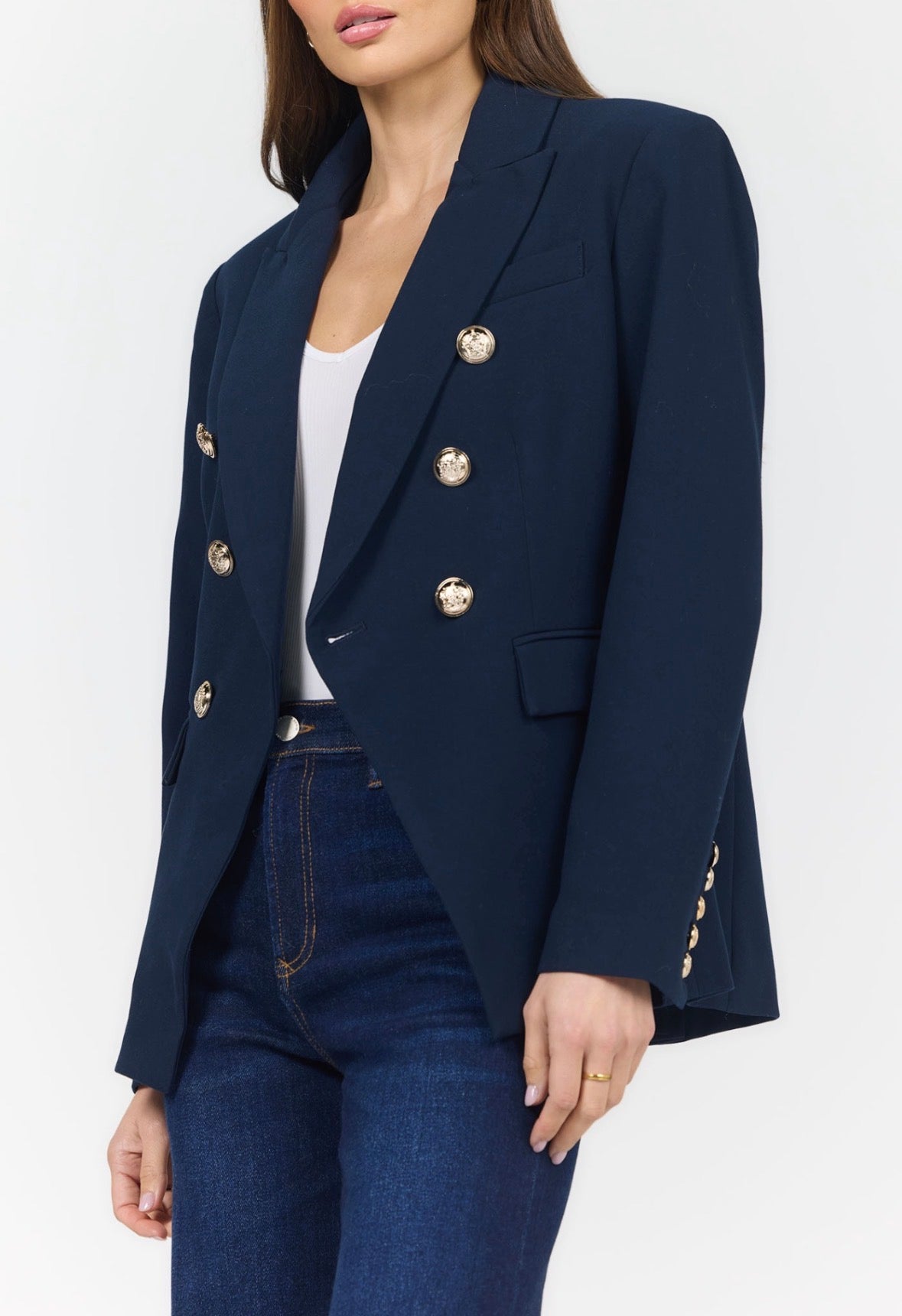 Dear John Rowena Blazer Navy - Fleur-De-Lis Boutique