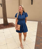 DOLCECABO Denim Zip Bubble Dress - Fleur - De - Lis Boutique