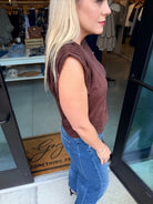 THML Sienna Faux Suede Top - Fleur-De-Lis Boutique