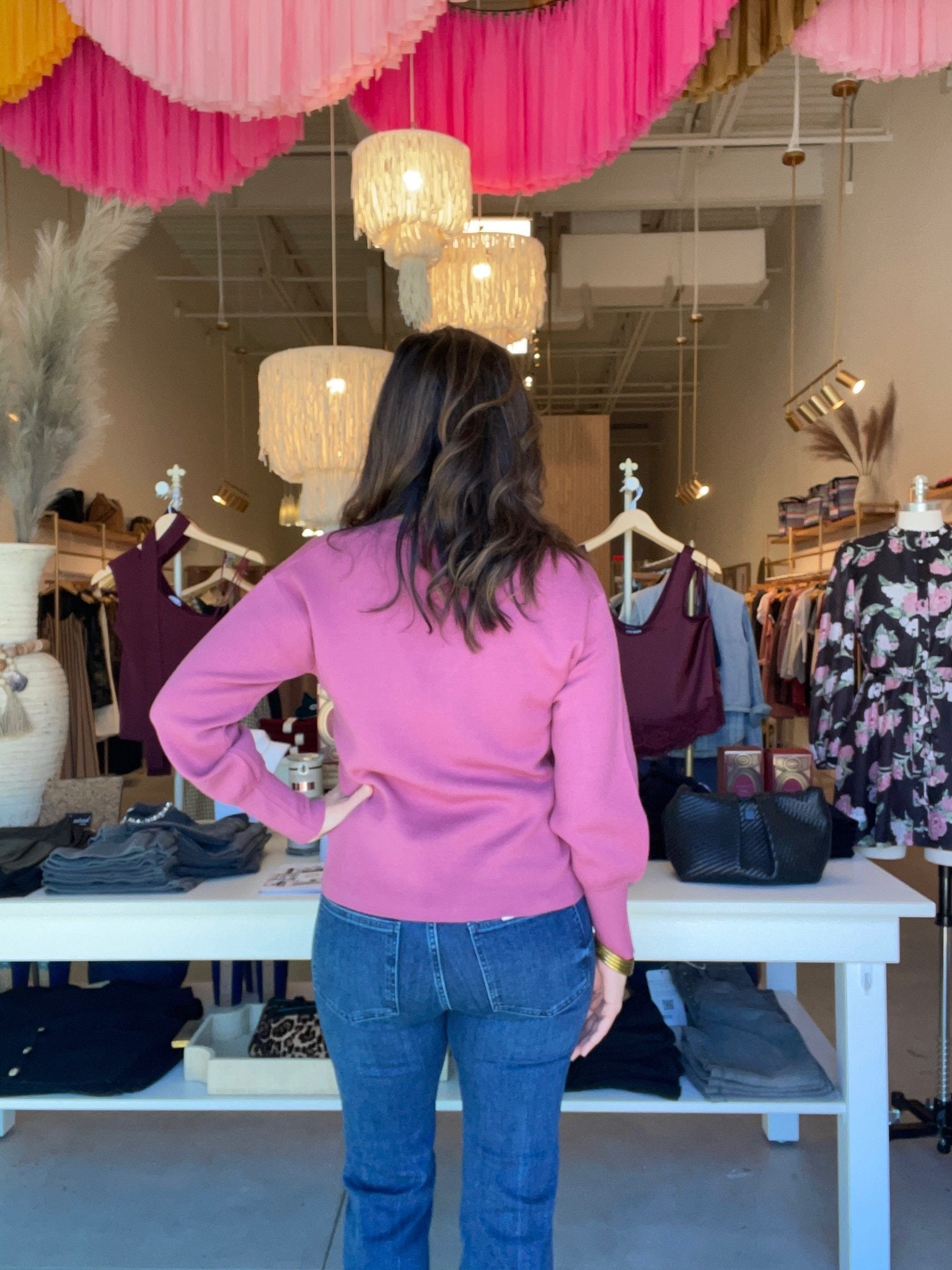 Oat V Neck Sweater Maze Haze - Fleur - De - Lis Boutique