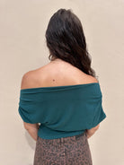 Olivaceous Carina One Shoulder Top Bottle Green - Fleur-De-Lis Boutique