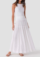 Elan Smocked Midi Skirt Resort - Fleur-De-Lis Boutique