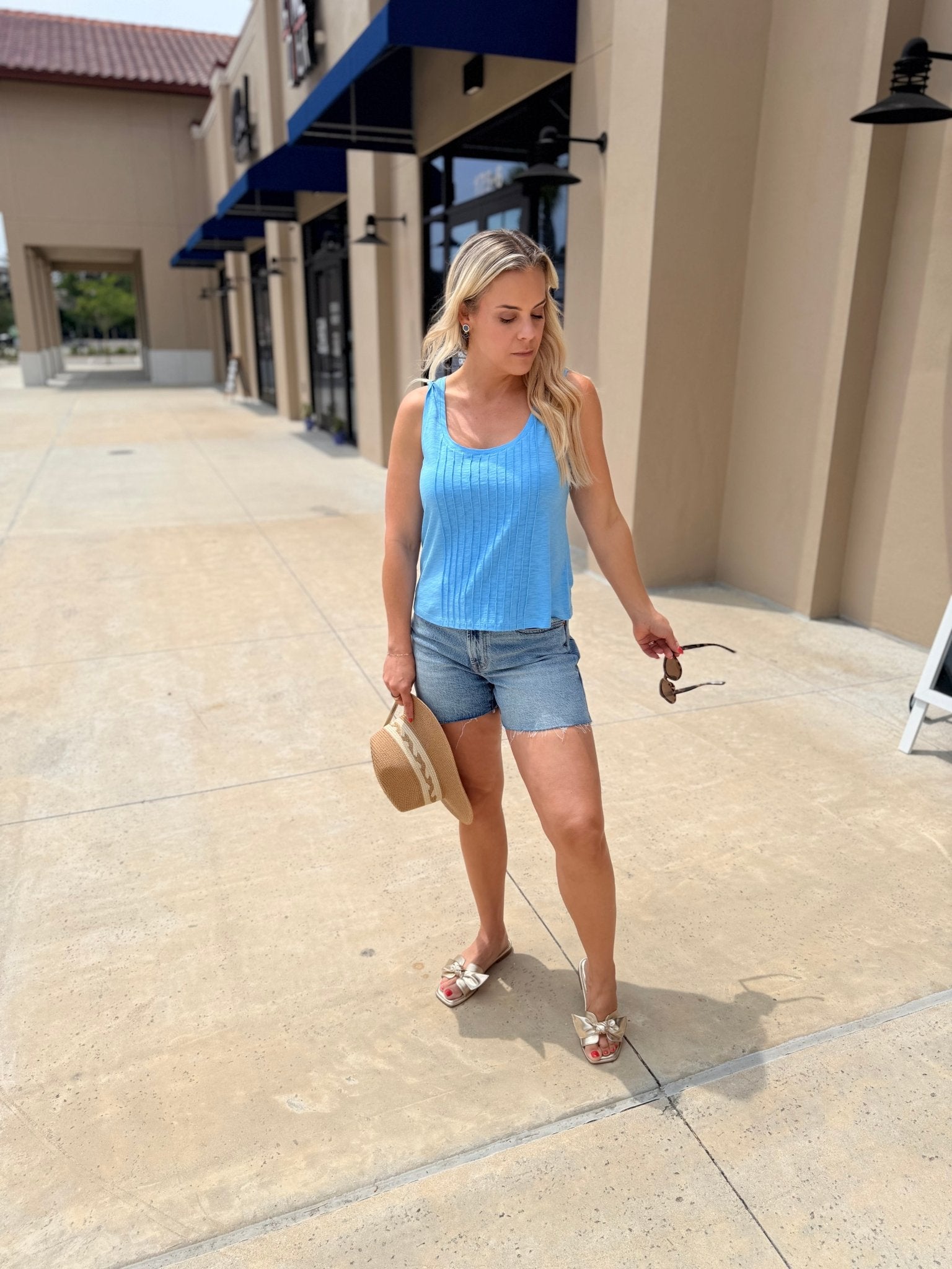 Another Love Dakota Top Blue Marina - Fleur - De - Lis Boutique