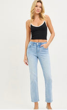 Risen West Palm Crop Straight Jeans - Fleur - De - Lis Boutique
