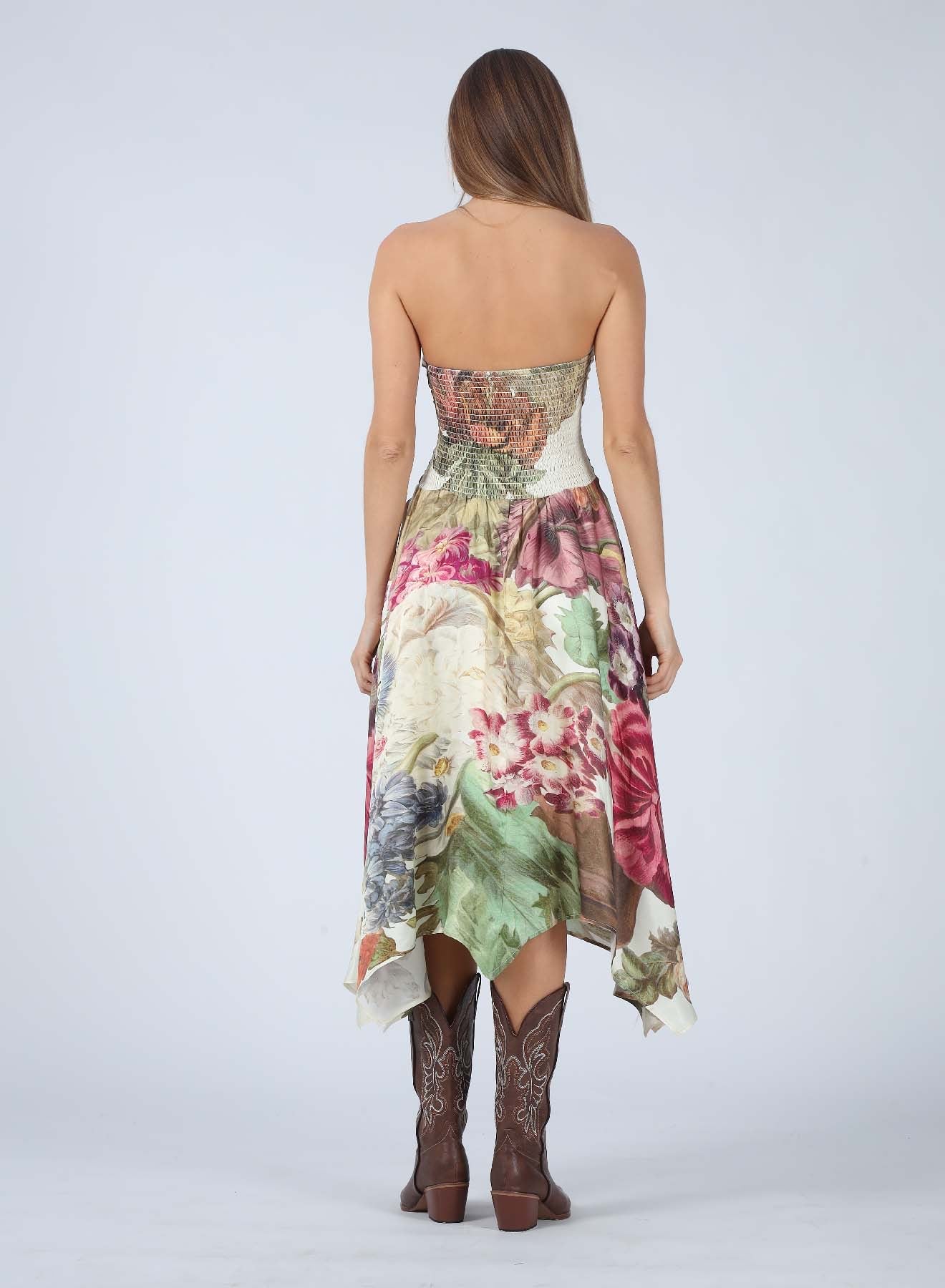 Aylaya Josephine Strapless Midi Dress - Fleur-De-Lis Boutique