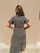Sincerely Ours Lena Dress Amber Leaf Jacquard - Fleur-De-Lis Boutique
