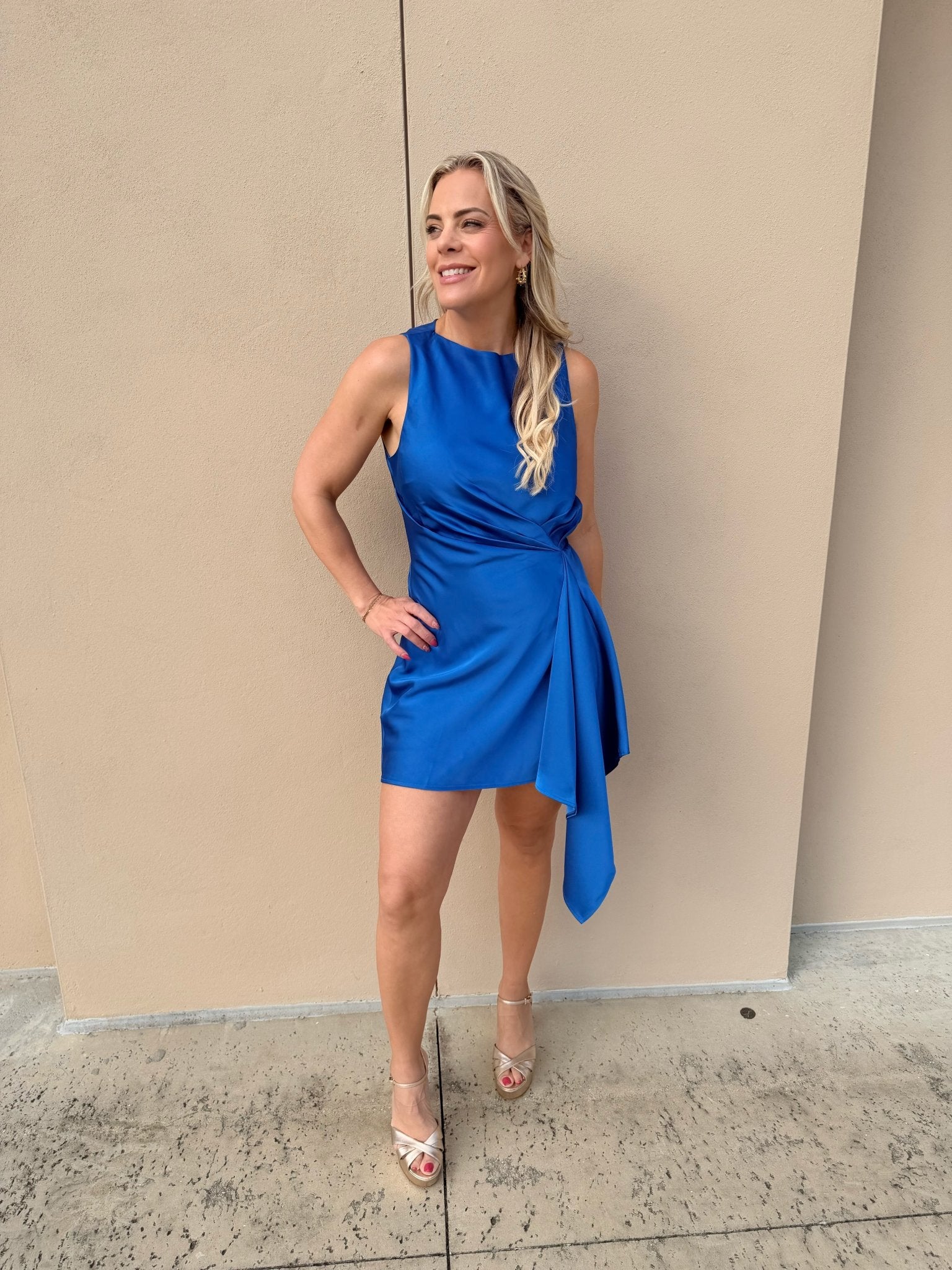 Lucy Paris Tamsin Mini Dress Cobalt - Fleur-De-Lis Boutique