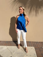 Lucy Paris Helen Halter Top Colbalt - Fleur-De-Lis Boutique