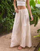 Textured Slub Knit Pant Cream - Fleur - De - Lis Boutique