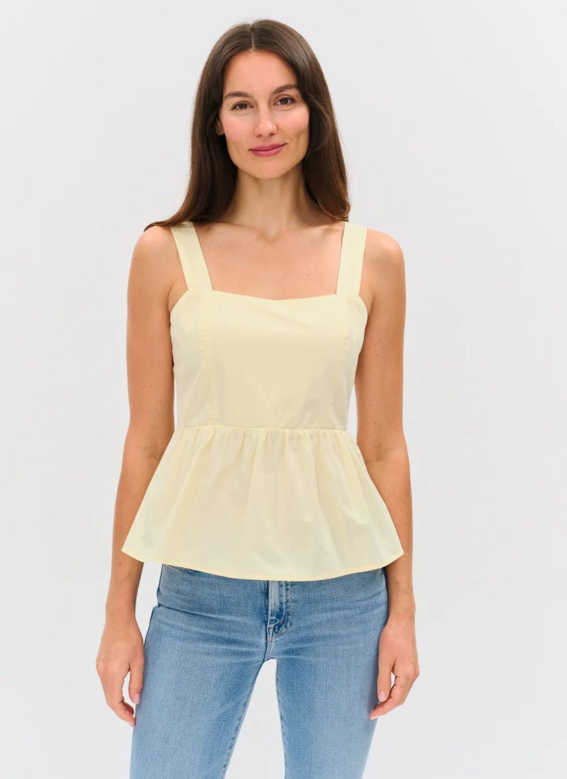 Six Fifty Vienna Poplin Tank Butter Yellow - Fleur - De - Lis Boutique