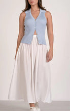 Elan Collared Knit Vest Blue - Fleur - De - Lis Boutique
