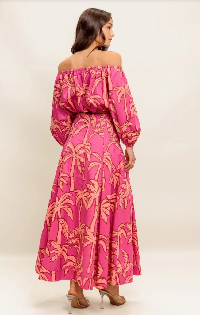 Paradise Match Woven Top And Skirt Set - Fleur - De - Lis Boutique