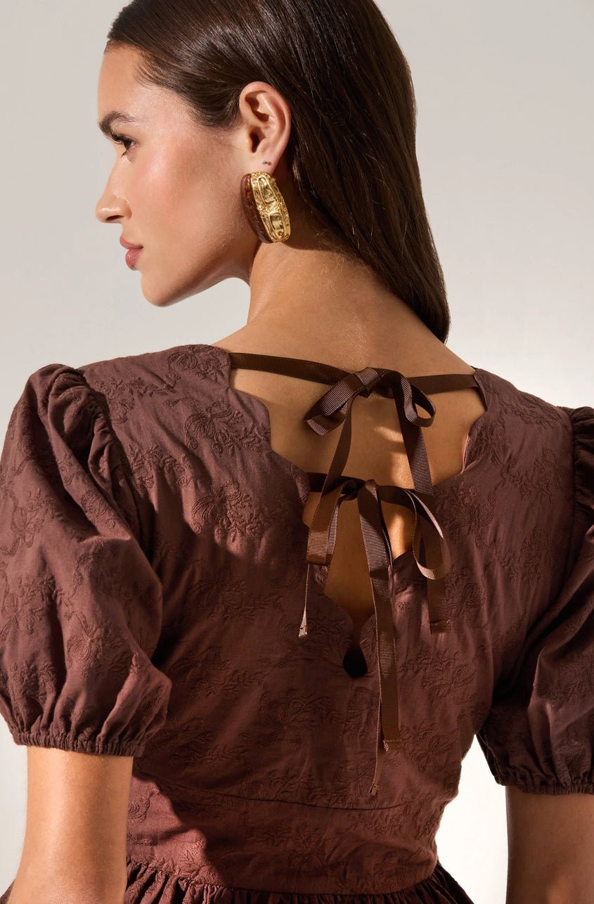 Astr Arely Scalloped V - Neck Peplum Top - Fleur - De - Lis Boutique