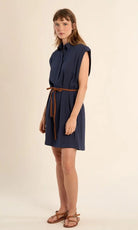 Molly Bracken Navy Woven Dress - Fleur - De - Lis Boutique