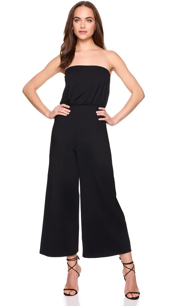 Susana Monaco Blouson Crop Jumpsuit Black - Fleur - De - Lis Boutique