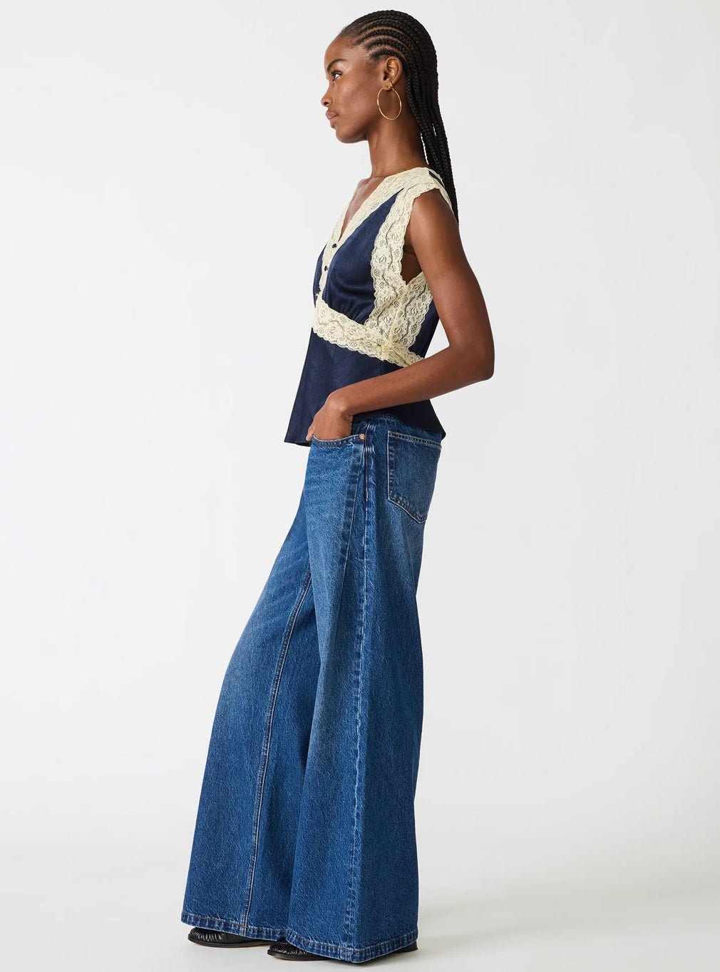 Steve Madden Elinor Top Midnight - Fleur-De-Lis Boutique