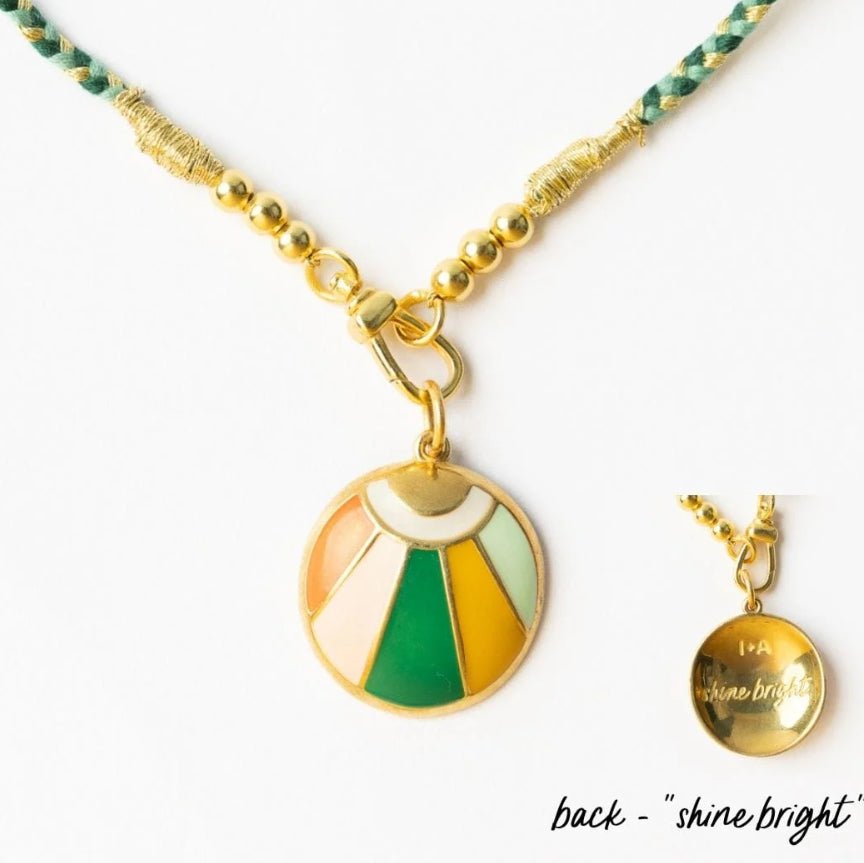 Ink + Alloy Maria Braided Necklace Green - Fleur - De - Lis Boutique