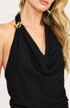 Lucy Paris Kali Twist Tank Black - Fleur - De - Lis Boutique