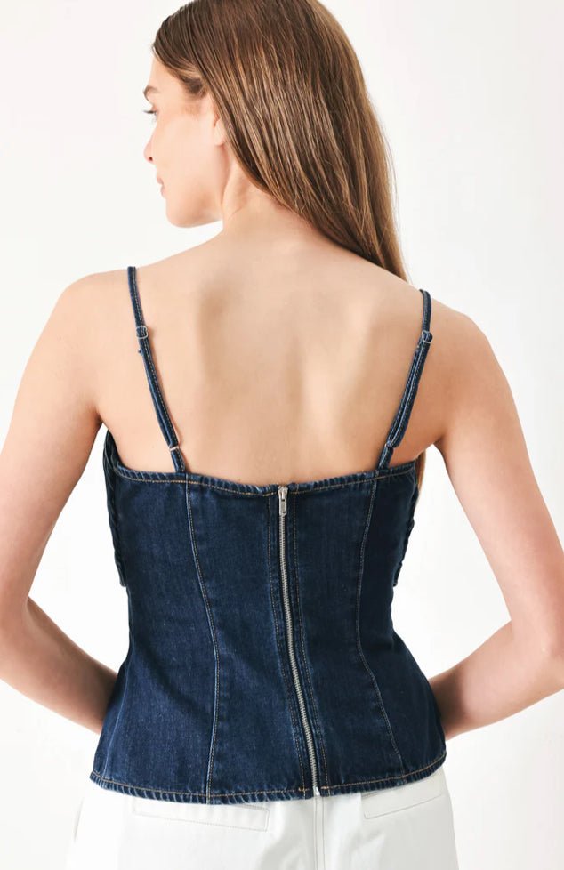 Washed Denim Top - Fleur-De-Lis Boutique