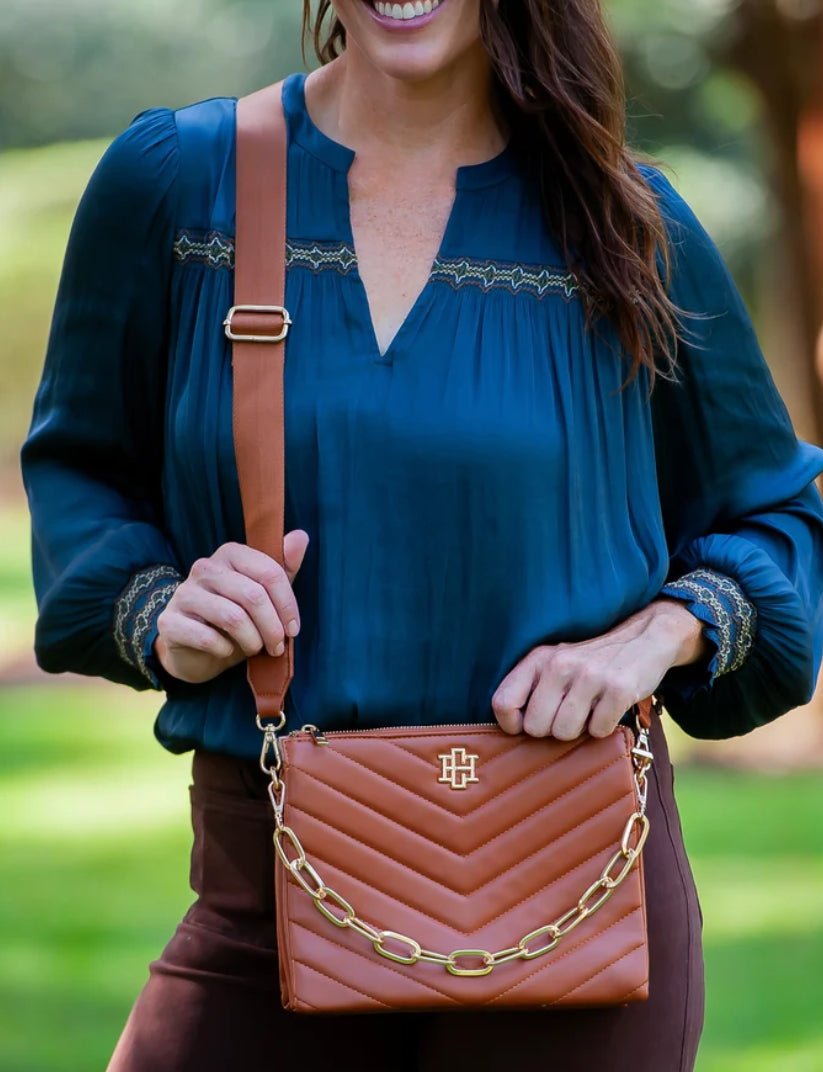 Caroline Hill Ariana Crossbody Saddle - Fleur-De-Lis Boutique