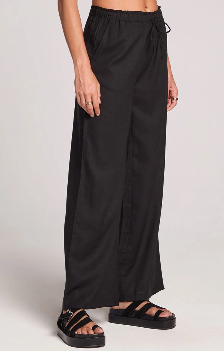 Saltwater Luxe Pull On Pant Black - Fleur-De-Lis Boutique