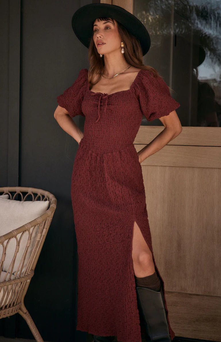 Saltwater Luxe Colyn Sangria Midi Dress - Fleur - De - Lis Boutique